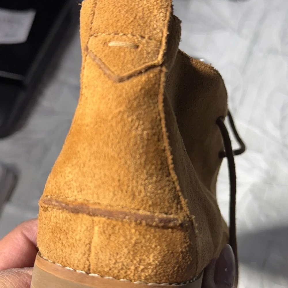 Madewell Suede Lace-Up Boots Women’s 6M – Camel Brown